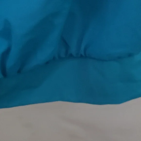 SWIM By Cacique Women's Swim TOP Bra W/Tank Overshirt Aqua Tropical Sz 28 EUC - Picture 6 of 14